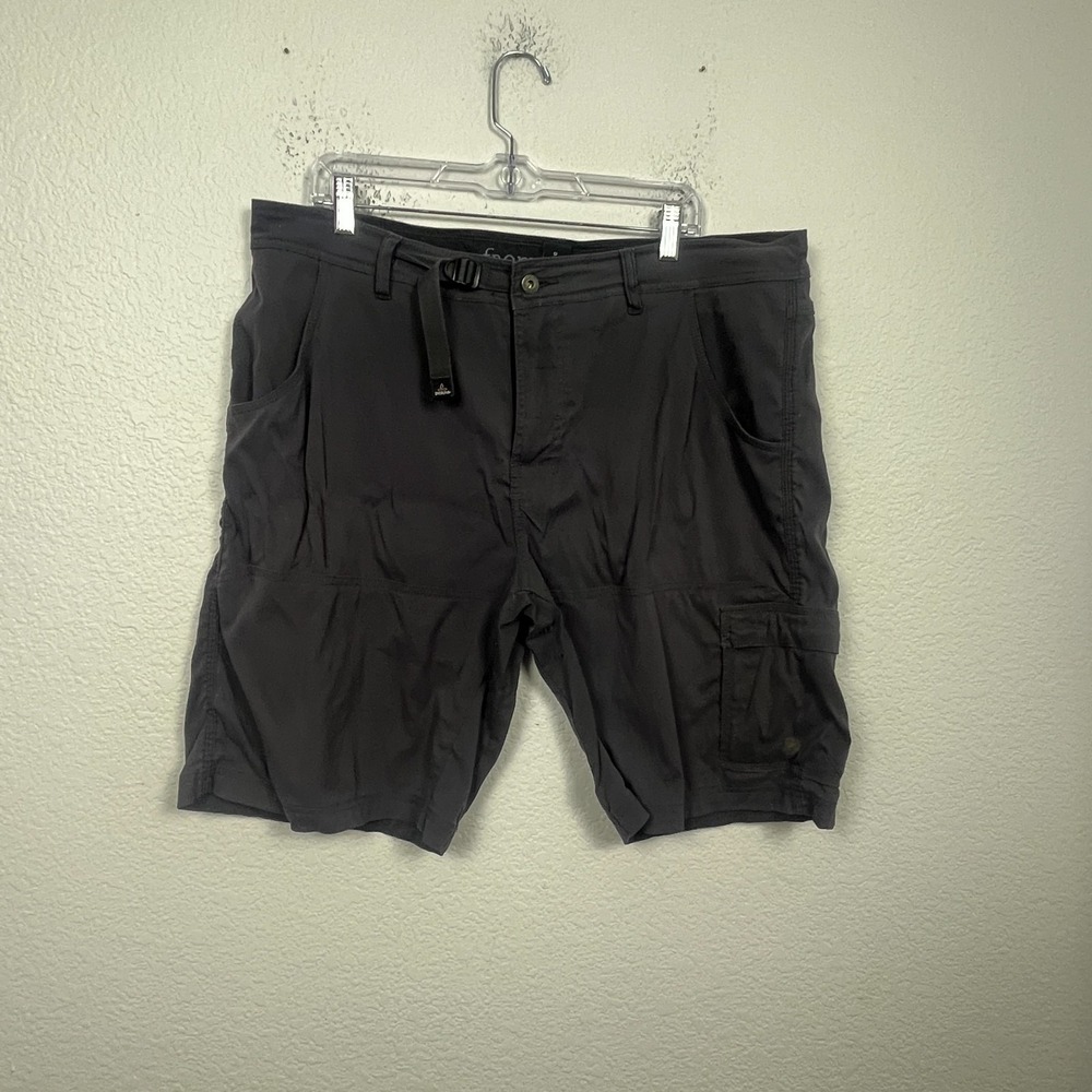 PrAna Born From The‎ Experience Cargo Shorts Mens 38x10 Black Tactical Outdoor
